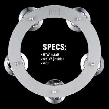 Meinl Cymbals Ching Ring Tambourine Jingle Effect, Stainless Steel — NOT Made in China — for Hihats, Crashes, Rides and Stacks (CRING)
