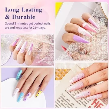 LanFo Gel Nail Polish Set - 6 Vibrant Colors for Manicure