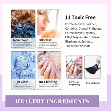 LanFo Gel Nail Polish Set - 6 Vibrant Colors for Manicure