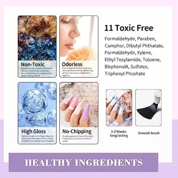 LanFo Gel Nail Polish Set - 6 Vibrant Colors for Manicure