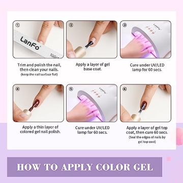 LanFo Gel Nail Polish Set - 6 Vibrant Colors for Manicure