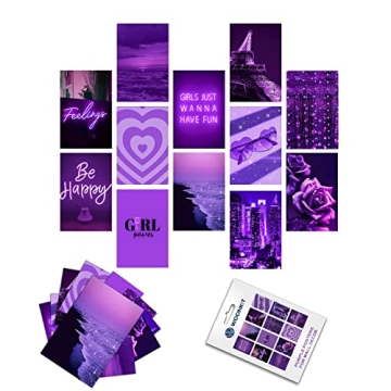 Trendy WOONKIT Purple Posters for Teen Room Decor