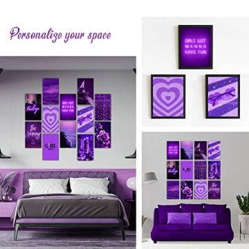 Trendy WOONKIT Purple Posters for Teen Room Decor