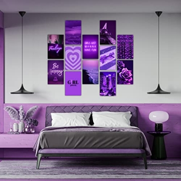 Trendy WOONKIT Purple Posters for Teen Room Decor