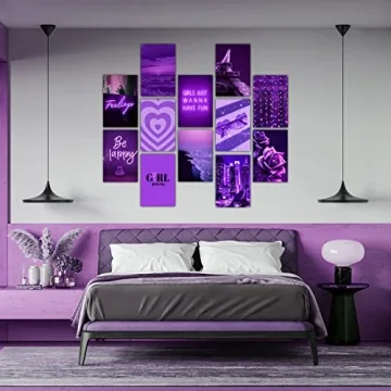 Trendy WOONKIT Purple Posters for Teen Room Decor