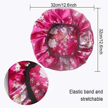 4 Pack Satin Sleeping Caps for Comfortable Night Sleep