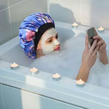 4 Pack Satin Sleeping Caps for Comfortable Night Sleep