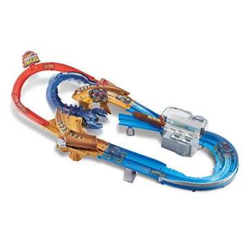 Hot Wheels Monster Trucks Scorpion Sting Raceway 3.5 feet Motorized Track Set with Giant Scorpion, 1...
