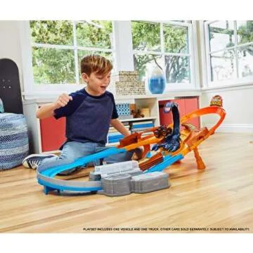 Hot Wheels Monster Trucks Scorpion Sting Raceway Track Set