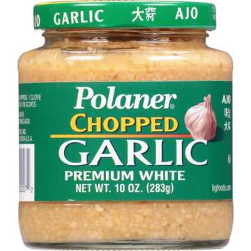 Polaner Premium White Chopped Garlic, 10 Ounce