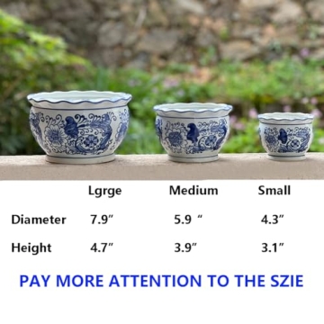 Elegant HakkaGirl Blue and White Porcelain Flower Pots