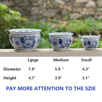 Elegant HakkaGirl Blue and White Porcelain Flower Pots