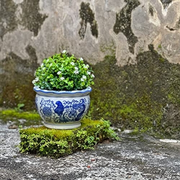 Elegant HakkaGirl Blue and White Porcelain Flower Pots