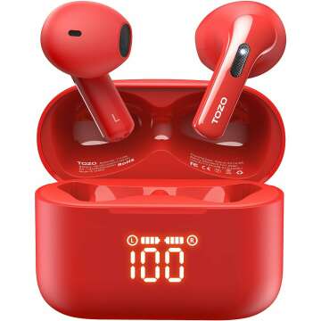 TOZO T21 Wireless Earbuds - Bluetooth 5.3, 44H Playtime