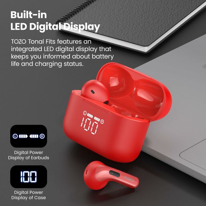 TOZO T21 Wireless Earbuds - Bluetooth 5.3, 44H Playtime
