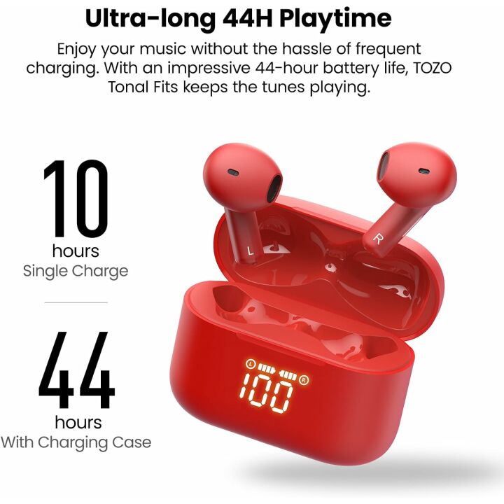 TOZO T21 Wireless Earbuds - Bluetooth 5.3, 44H Playtime