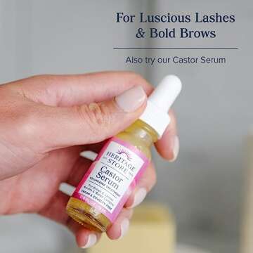 Heritage Store Lavender Castor Oil, Organic, Soothing Treatment with Lavender Essential Oil, Deep Hydration for Healthy Hair Care, Skin Care, Castor Oil Packs, Natural Lavender Scent, Vegan, 8oz