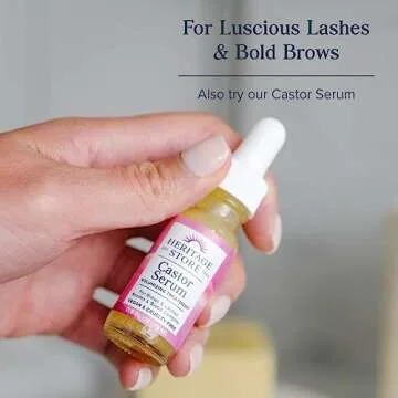 Heritage Store Lavender Castor Oil, Organic, Soothing Treatment with Lavender Essential Oil, Deep Hydration for Healthy Hair Care, Skin Care, Castor Oil Packs, Natural Lavender Scent, Vegan, 8oz