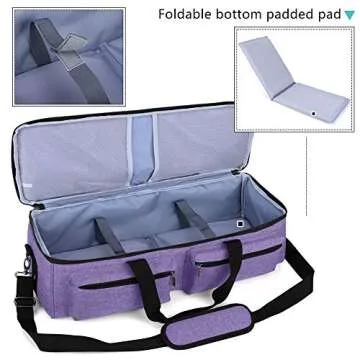 LUXJA Carrying Bag Compatible with Cricut Explore Air and Maker, Tote Bag Compatible with Cricut Explore Air, Silhouette Cameo 4 and Supplies (Bag Only, Patent Design), Purple