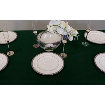 Kadut Rectangle Tablecloth (60 x 84 Inch) Hunter Green Rectangular Table Cloth for 5 Foot Table | Heavy Duty | Stain Proof Table Cloth for Parties, Weddings, Kitchen, Wrinkle-Resistant Table Cover