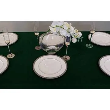 Kadut Rectangle Tablecloth (60 x 84 Inch) Hunter Green Rectangular Table Cloth for 5 Foot Table | Heavy Duty | Stain Proof Table Cloth for Parties, Weddings, Kitchen, Wrinkle-Resistant Table Cover