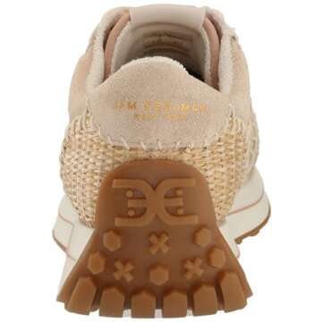 Sam Edelman Women's Jianna Sneaker Warm Sand/Dark Natural 9 Medium