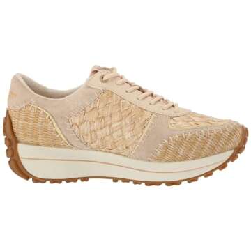 Sam Edelman Women's Jianna Sneaker Warm Sand/Dark Natural 9 Medium