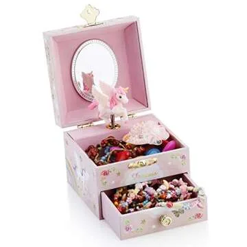 Enchanting Musical Jewelry Box for Girls with Unicorn
