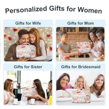 GISMTR 3Pcs Cotton Quilted Makeup Bag Large Travel Cosmetic Bag Coquette Makeup Pouch Cute Aesthetic Floral Toiletry Bag for Women Girls