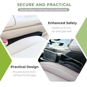Ompellus Car Seat Gap Filler - Universal 2 Pack Organizer
