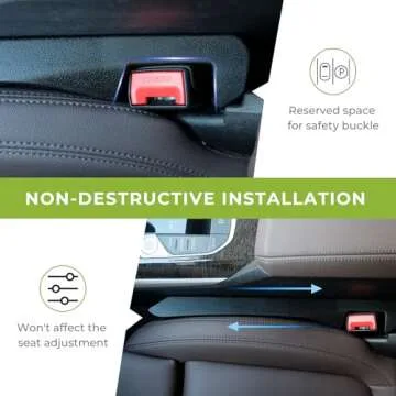 Ompellus Car Seat Gap Filler - Universal 2 Pack Organizer