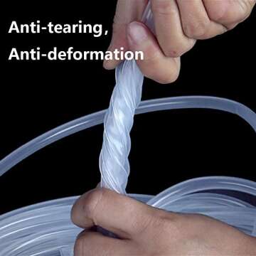 Metaland 1/4" ID Silicone Tubing, Food Grade 1/4" ID x 3/8" OD 10 Feet Length Pure Silicone Hoses High Temp for Home Brewing Winemaking