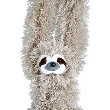Wild Republic Hanging Three Toed Sloth Plush, Stuffed Animal, Plush Toy, Gifts for Kids, Zoo Animals, 30 inches