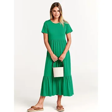 Stylish ANRABESS Summer Casual Flowy Maxi Dress with Pockets