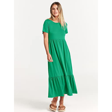 Stylish ANRABESS Summer Casual Flowy Maxi Dress with Pockets