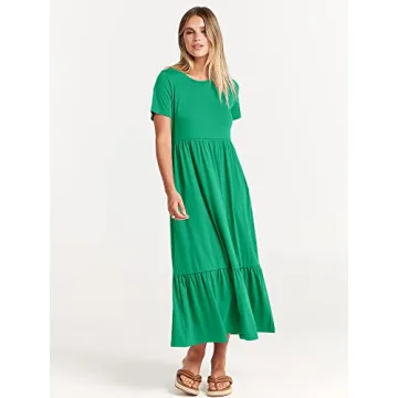 Stylish ANRABESS Summer Casual Flowy Maxi Dress with Pockets