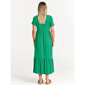 Stylish ANRABESS Summer Casual Flowy Maxi Dress with Pockets
