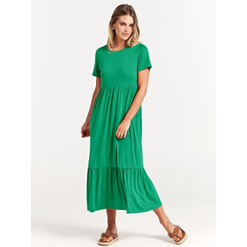 Stylish ANRABESS Summer Casual Flowy Maxi Dress with Pockets