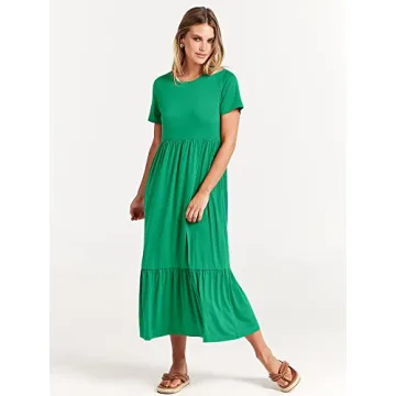 Stylish ANRABESS Summer Casual Flowy Maxi Dress with Pockets