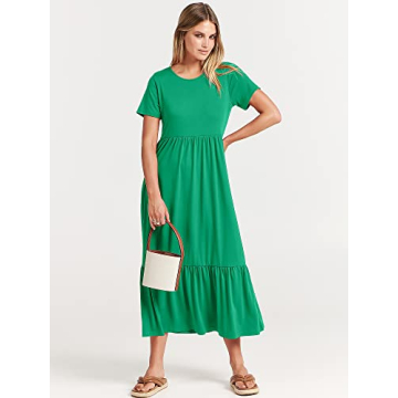 Stylish ANRABESS Summer Casual Flowy Maxi Dress with Pockets