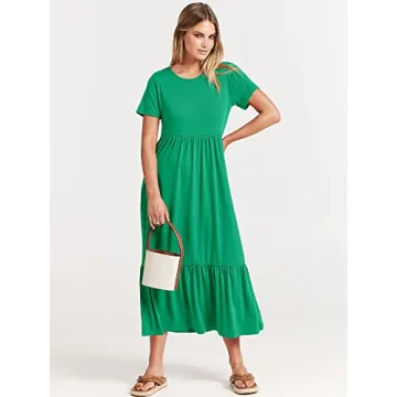 Stylish ANRABESS Summer Casual Flowy Maxi Dress with Pockets