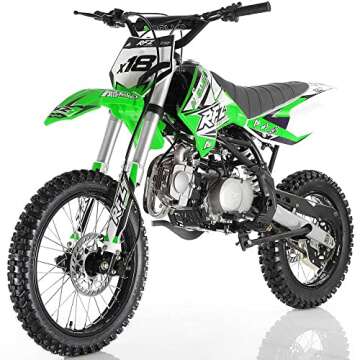 HHH Apollo DB-X18 125cc Dirtbike RFZ Racing Vitacchi Dirtbike DB18 pitbike 4 Stroke Engine for Youth & Adult (Black Color)