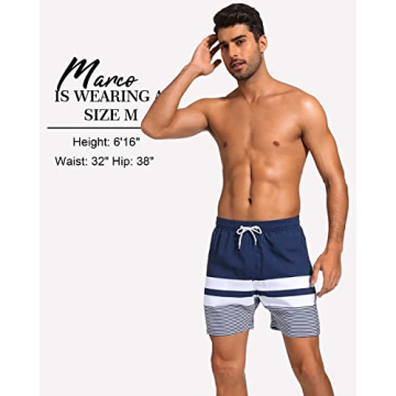 Quick Dry Swim Trunks with Compression Liner & Pockets