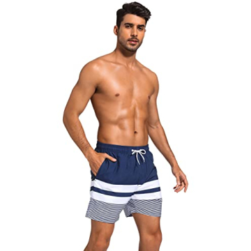 Quick Dry Swim Trunks with Compression Liner & Pockets