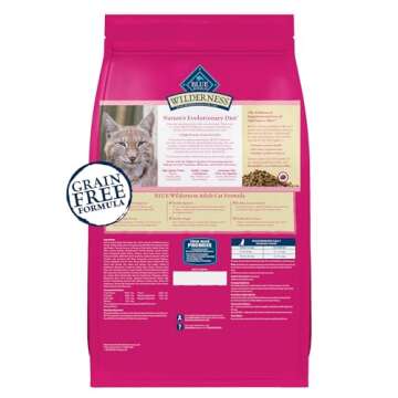 Blue Buffalo Wilderness Natural High Protein Grain Free Salmon Dry Food for Adult Cats 11 lbs.