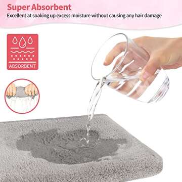 HOMERHYME Hair Towel, 3 Pack Wrap Quick Drying Towels, Highly Absorbent Adjustable Soft Towel Anti Frizz Turban, 26'' x 10'' for Women Wet, Curly, Long Grey, Pink, Purple