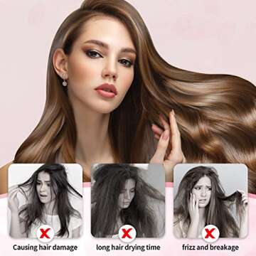 HOMERHYME Hair Towel, 3 Pack Wrap Quick Drying Towels, Highly Absorbent Adjustable Soft Towel Anti Frizz Turban, 26'' x 10'' for Women Wet, Curly, Long Grey, Pink, Purple