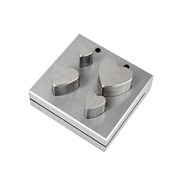 4 Piece Heart Shaped Disc Cutter Set 11 to 25 mm Jewelry Making Metal Cutting Forming Pendant Charm ...