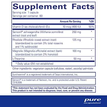 Pure Encapsulations Cortisol Calm - Supports Cortisol Health & Relaxation - Contains Ashwagandha & L...