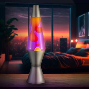 Lava® Lamp - 14.5" Purple Sunset - The Original Motion Light - Yellow Wax and Purple Liquid - Item #2635 (Amazon Exclusive)